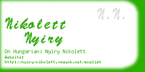 nikolett nyiry business card
